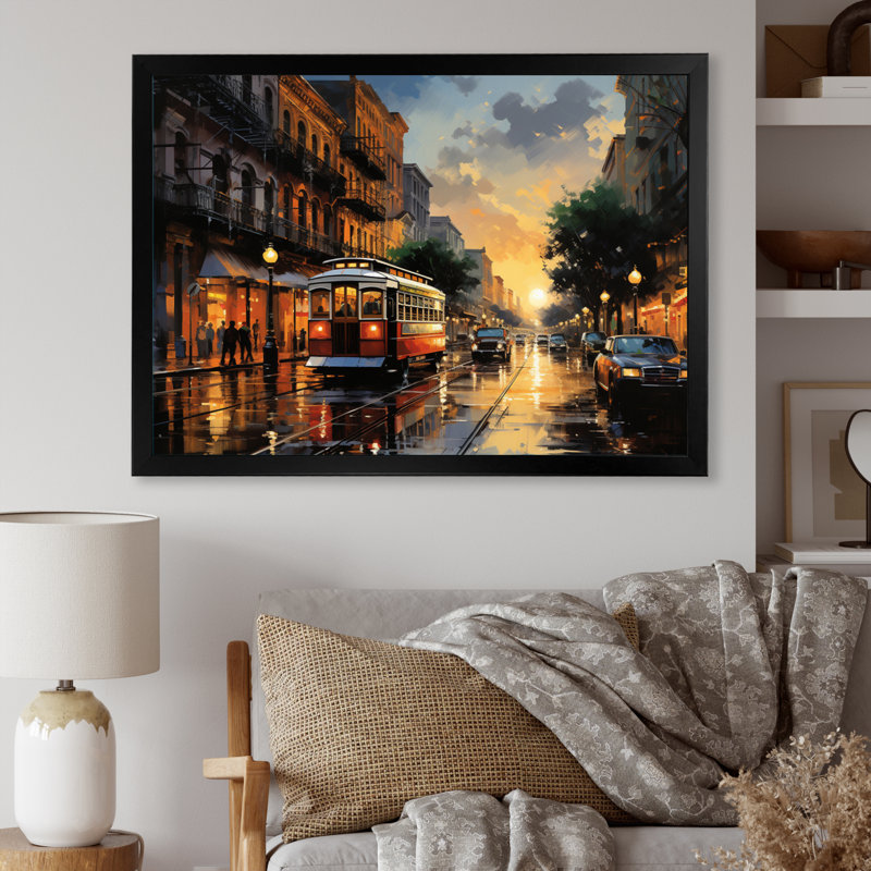 «New Orleans Cityscape Comes Alive At Night I - New Orleans», reproduction sur toile encadrée, H 34 po x l 44 po x P 1,5 po