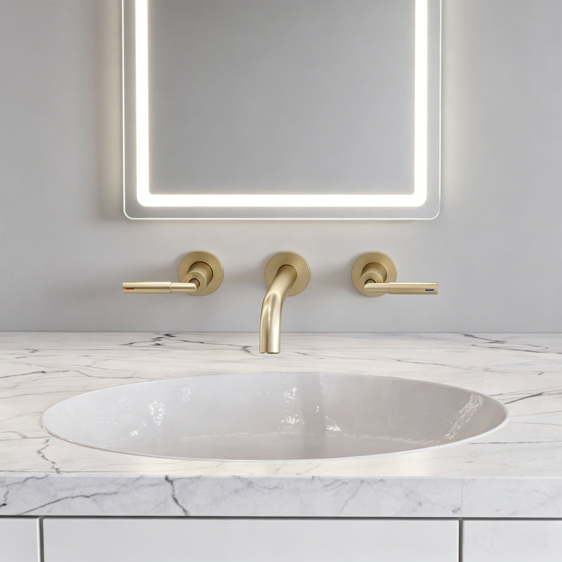 2-handle Bathroom Faucet, Brushed Gold