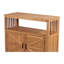 Table de bar d'extérieur et d'intérieur avec grand espace de rangement, conception à lattes pour sophistication, bois de sapin de haute qualité, buffet en bois de 38,09 po de hauteur, aspect classique et solide