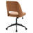 Modern Home Office Chair, Faux Leather Upholstered Swivel Desk Chair, Armless Task Chair with Tilt Back, Height Adjustable Office Chair With Ball Caster, Brown-568011948