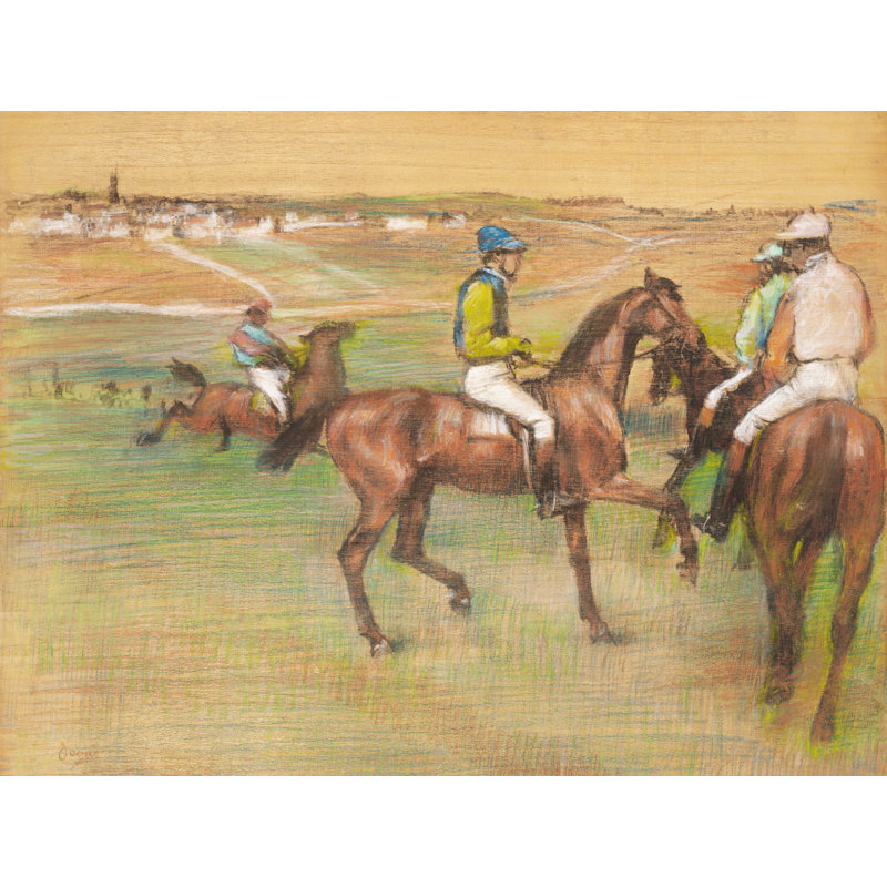 Tamiera Degas The Races IV by Edgar Degas - Wrapped Canvas Print, 81 cm H x 122 cm W