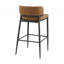 Tabouret de bar en métal et en cuir-1800991814