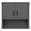 Metal Wall-Mounted Tool Storage Cabinet with Locking Door and 1 Shelf 1 Opened Drawer for Garage Warehouse,Office,Assembly Required