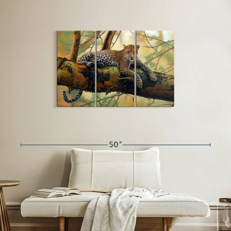 Brampt African Leopard, 24" H x 38" W