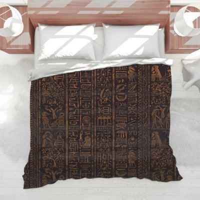 Ancient Egyptian Hieroglyphs Comforter