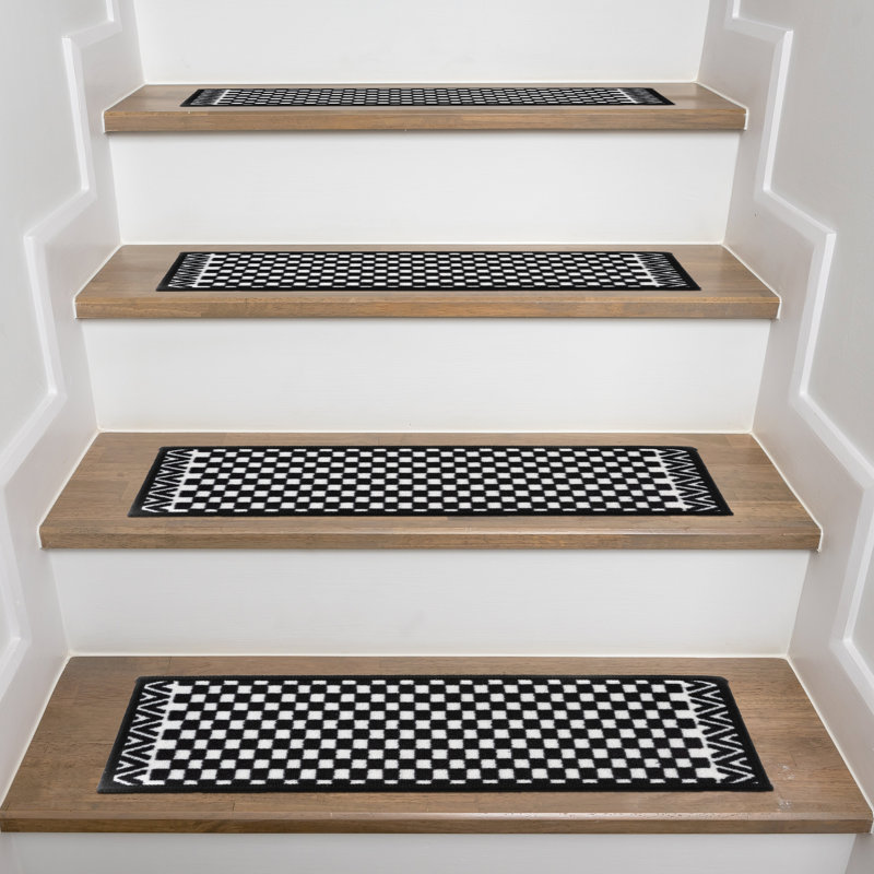 Tapis d'escalier antidérapant Pilning, Noir