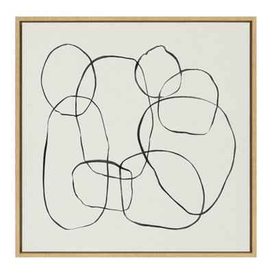 «Dancing Circles» par Teju Reval, reproduction d'art sur toile encadrée