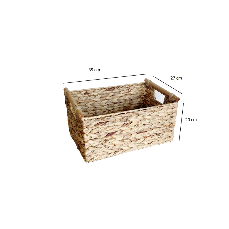 Beachcrest Home Water Hyacinth Decorative Basket