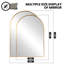 Miroir mural arqué en alliage d'aluminium, miroir de meuble-lavabo en verre HD, miroir décoratif moderne pour chambre à coucher, salon, entrée-467738989-467738988