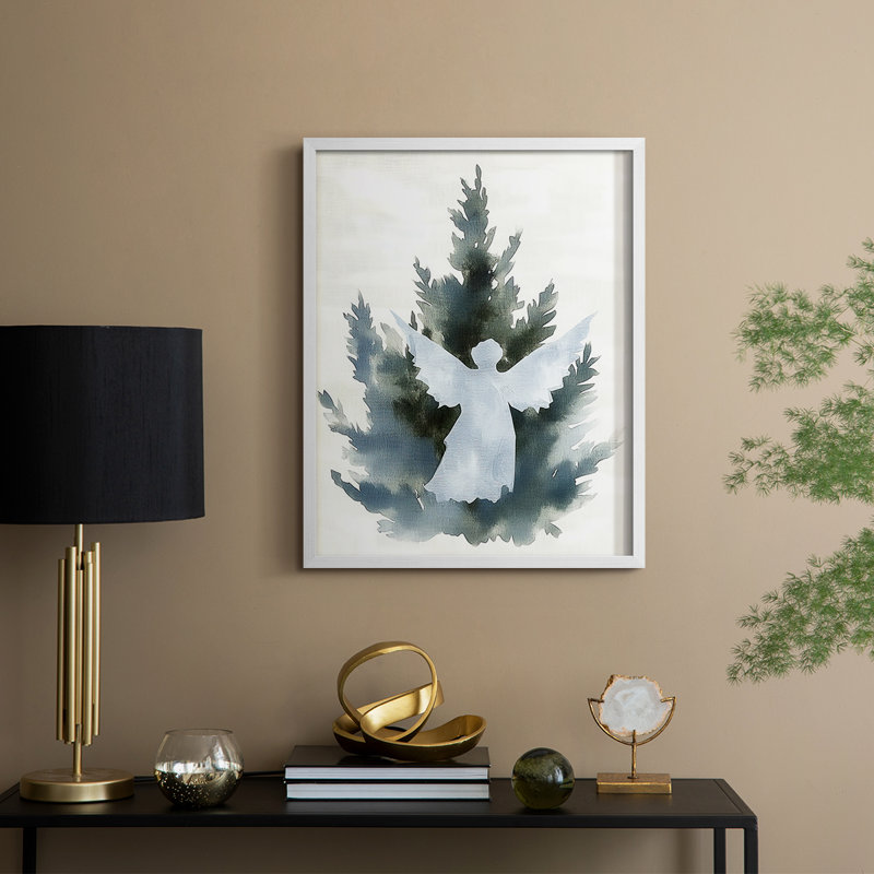 «Christmas Holiday», reproduction d'art encadrée CMV III, H 30 po x l 24 po, Blanc