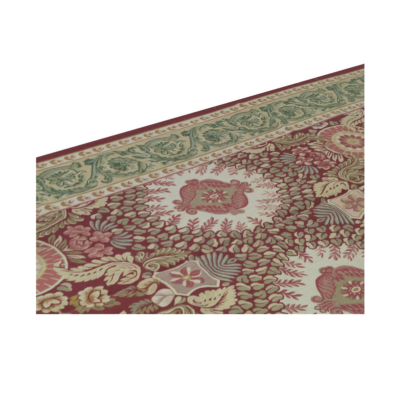 Hand-Knotted High-Quality Rose and Beige Area Rug