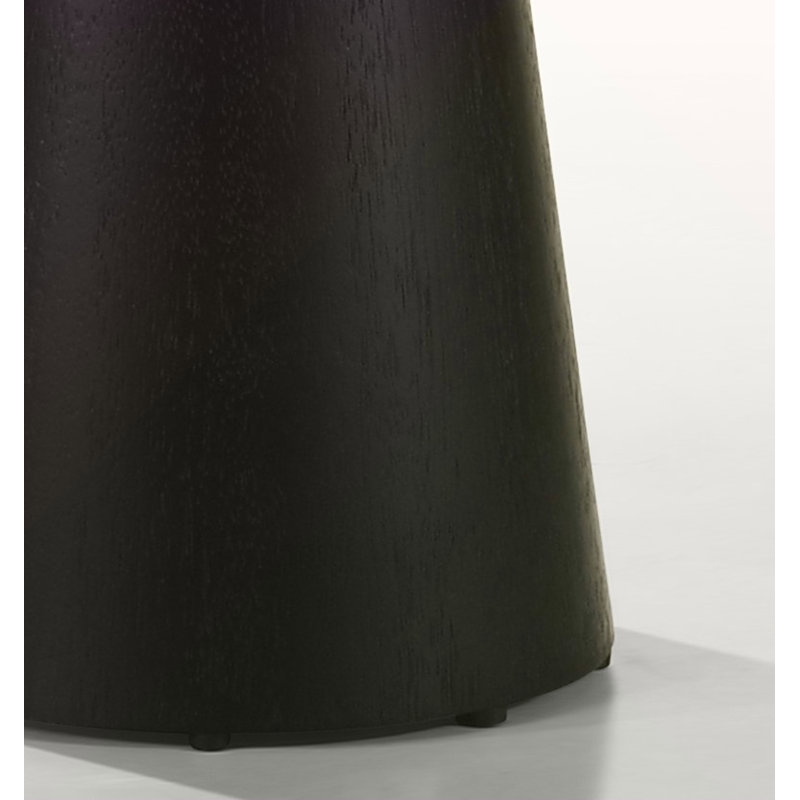 Console ronde noire l 20 po Jasper