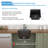 Mocoloo 15" Drop-In Quartz Single Bowl Kitchen Sink  Black Quartz Bar Sink with Cutting Borad