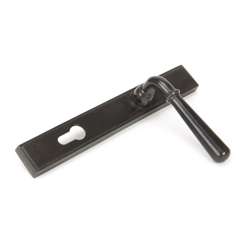 Newbury Lock Door Handle Kit, Aged Bronze