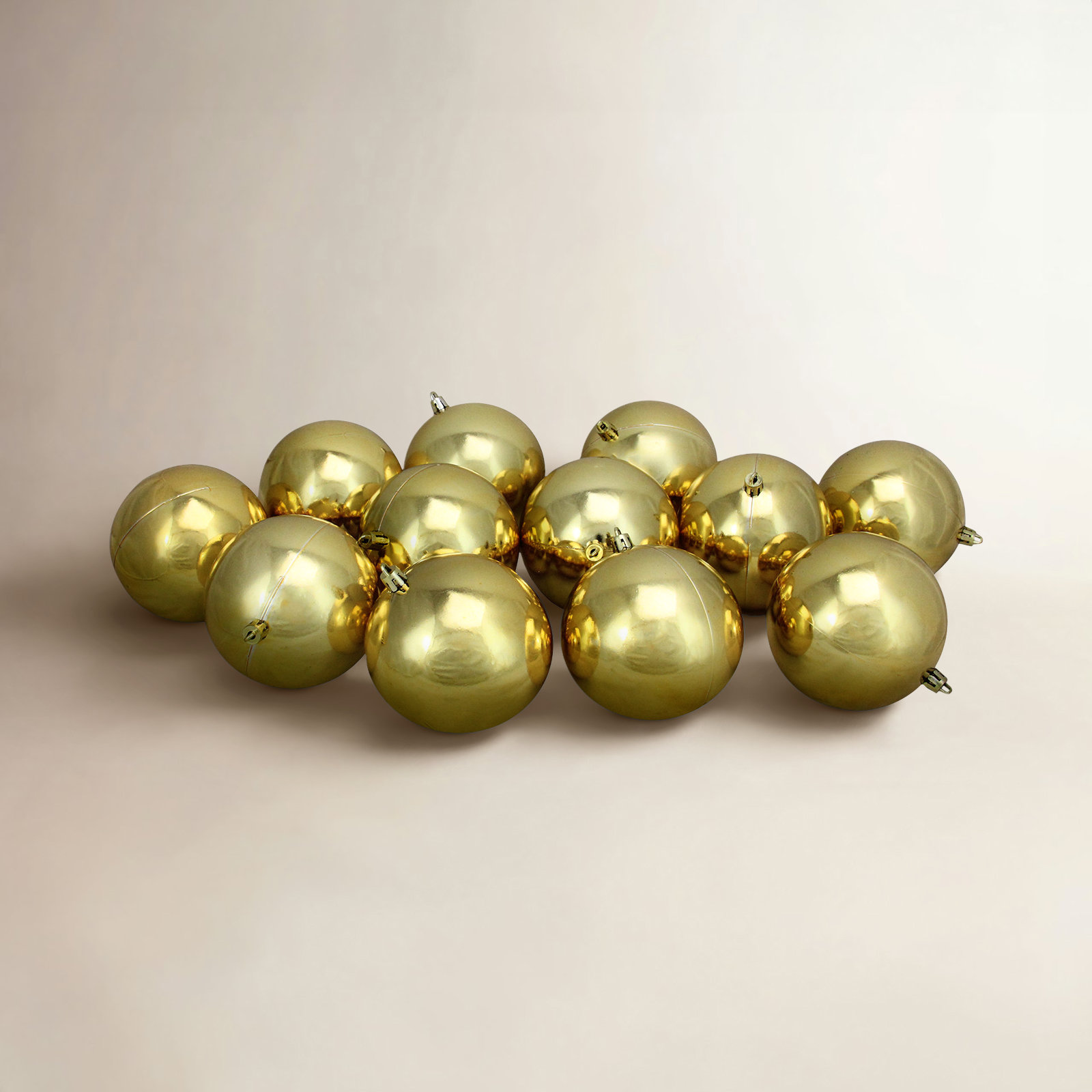 4" Shatterproof Bauble, Vegas Gold