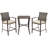 2 - Person Wicker Patio Dining Set with Square Table , Cushions Included-2029173412