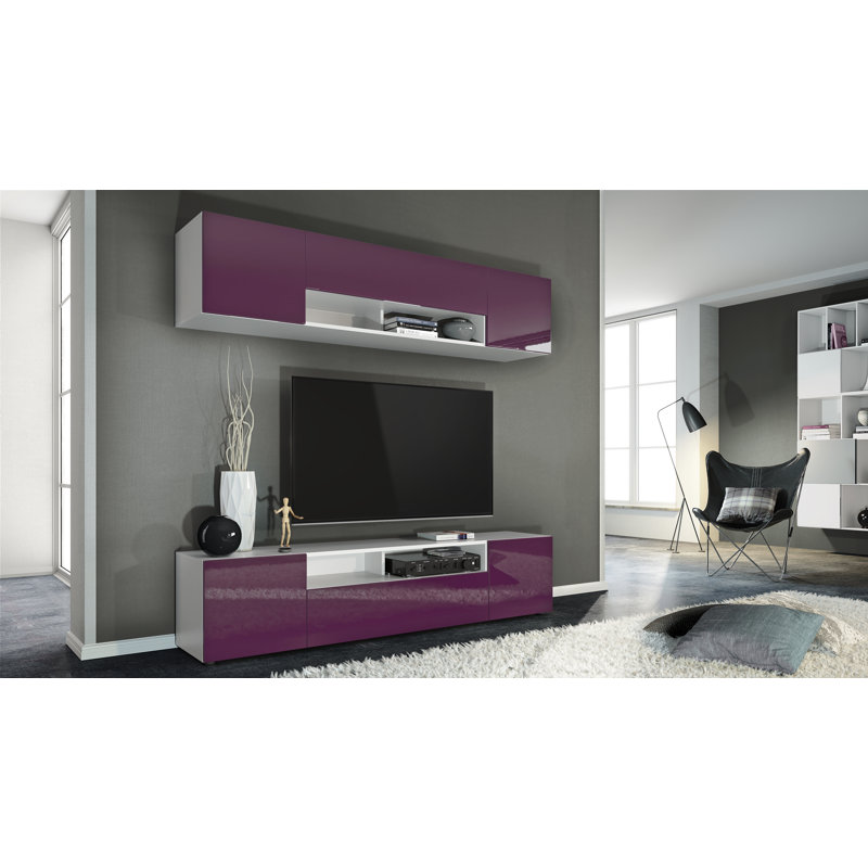 Mcalpine Unfinished Floating Entertainment Centre, Blackberry