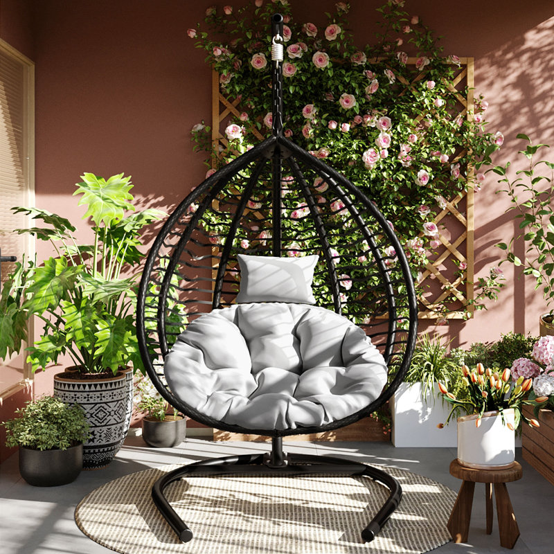 U_STYLE Indoor Outdoor Hanging Hammock Chair With Stand