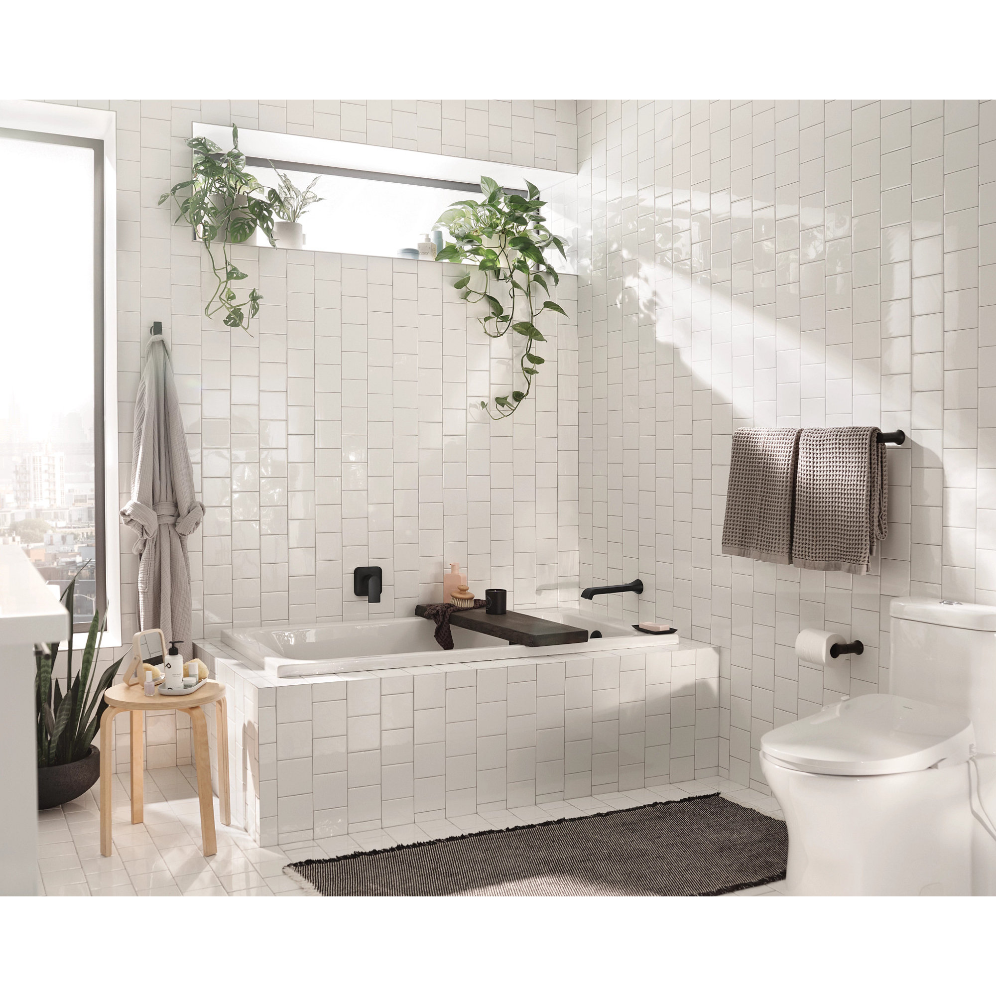 Moen Genta LX Wall Mount Toilet Paper Holder, Matte Black