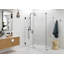 Illume 59 in. x 36 in. x 78 in. 90-degree Fully Frameless Wall Hinged Glass Shower Enclosure-166067452