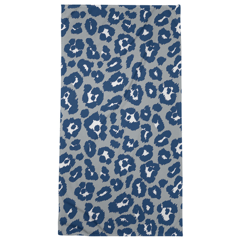 Lucida Bath Towel, Microfiber, Gray/White/Speed Blue