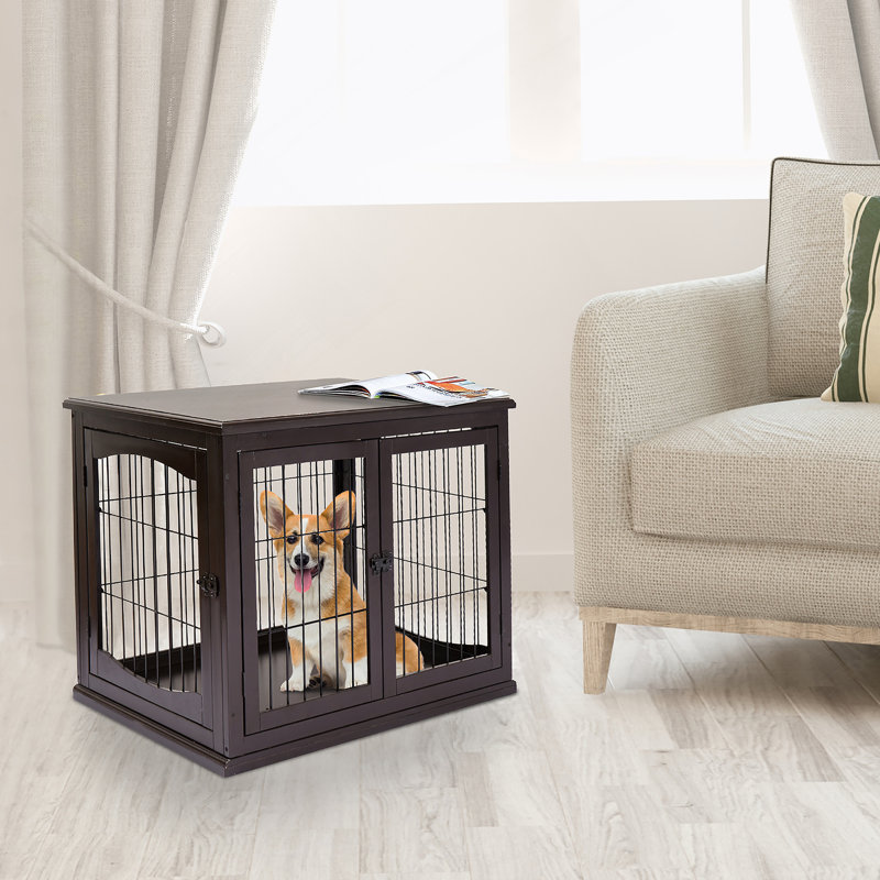 Mobilier de cage pour chien, niche pour chien, Marron foncé