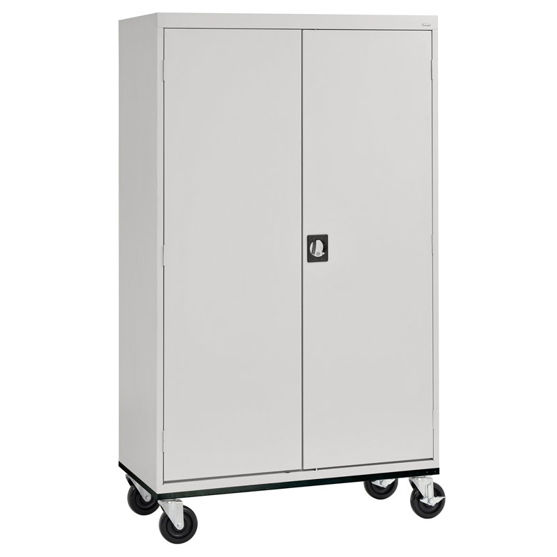 Steel, 78" H x 46" W  x  24" D, Dove Gray