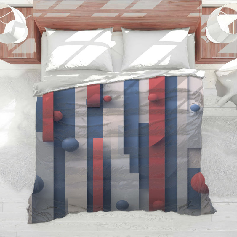 Geometric Shapes Spheres Comforter, Twin Extra Long