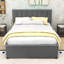 Lit double tapissier avec lit gigogne simple et lumière DEL-898258435