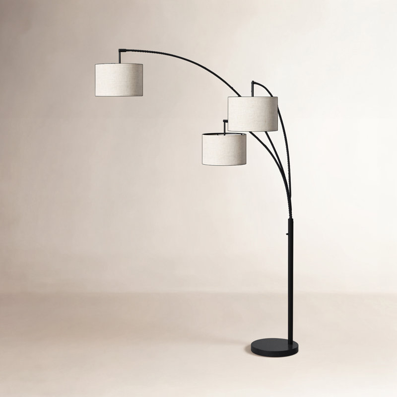 Lampe sur pied à branches 74 po Felice, Taupe, Noir