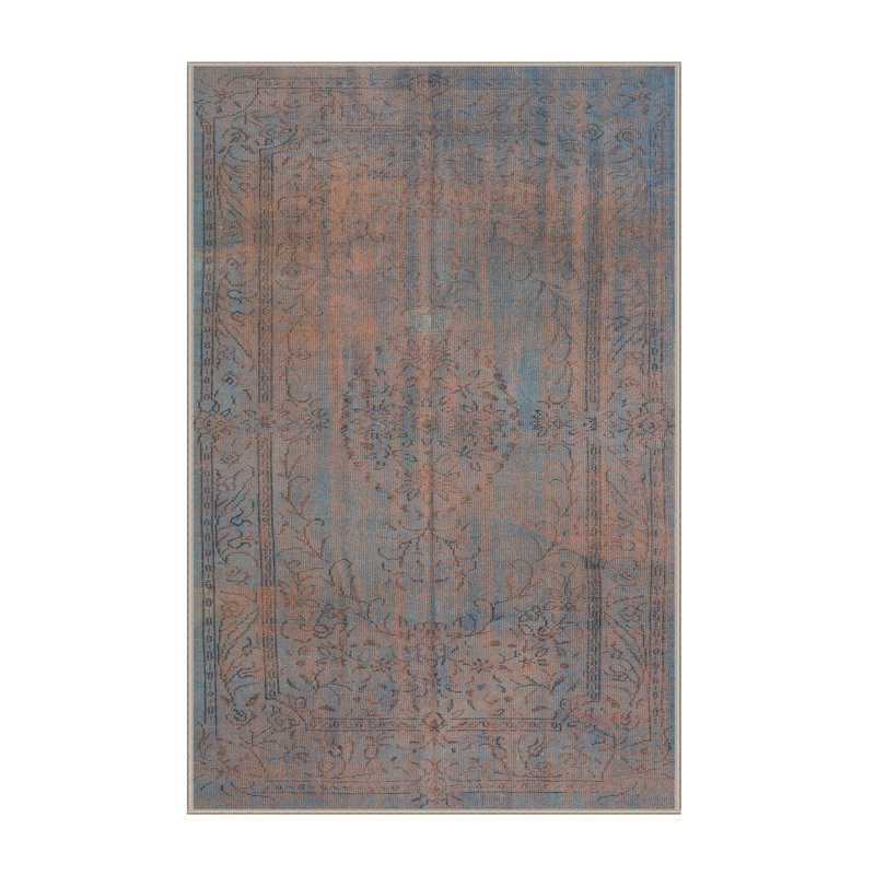 Tapis noir clair/gris/rouge Candee, Rectangle 5 pi x 7 pi