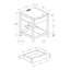 Table d'appoint contemporaine avec tiroir de rangement et port USB pour le chargement-903716957