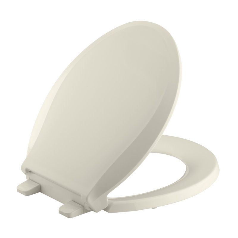 Cachet Round-Front Toilet Seat with Quiet-Close Lid and Seat and Grip-Tight Bumpers, Skylight, Non Ready Latch