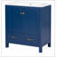 Meuble-lavabo 30 po avec lavabo simple encastré et armoire bleue 30 po