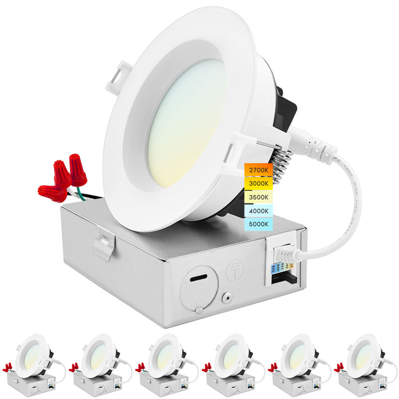 4'' Tunable Color Temperature Dimmable Air-Tight IC Rated LED Canless Recessed Lighting Kit