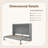 Queen Size Gray Murphy Bed Wall Bed-387762767-387762752