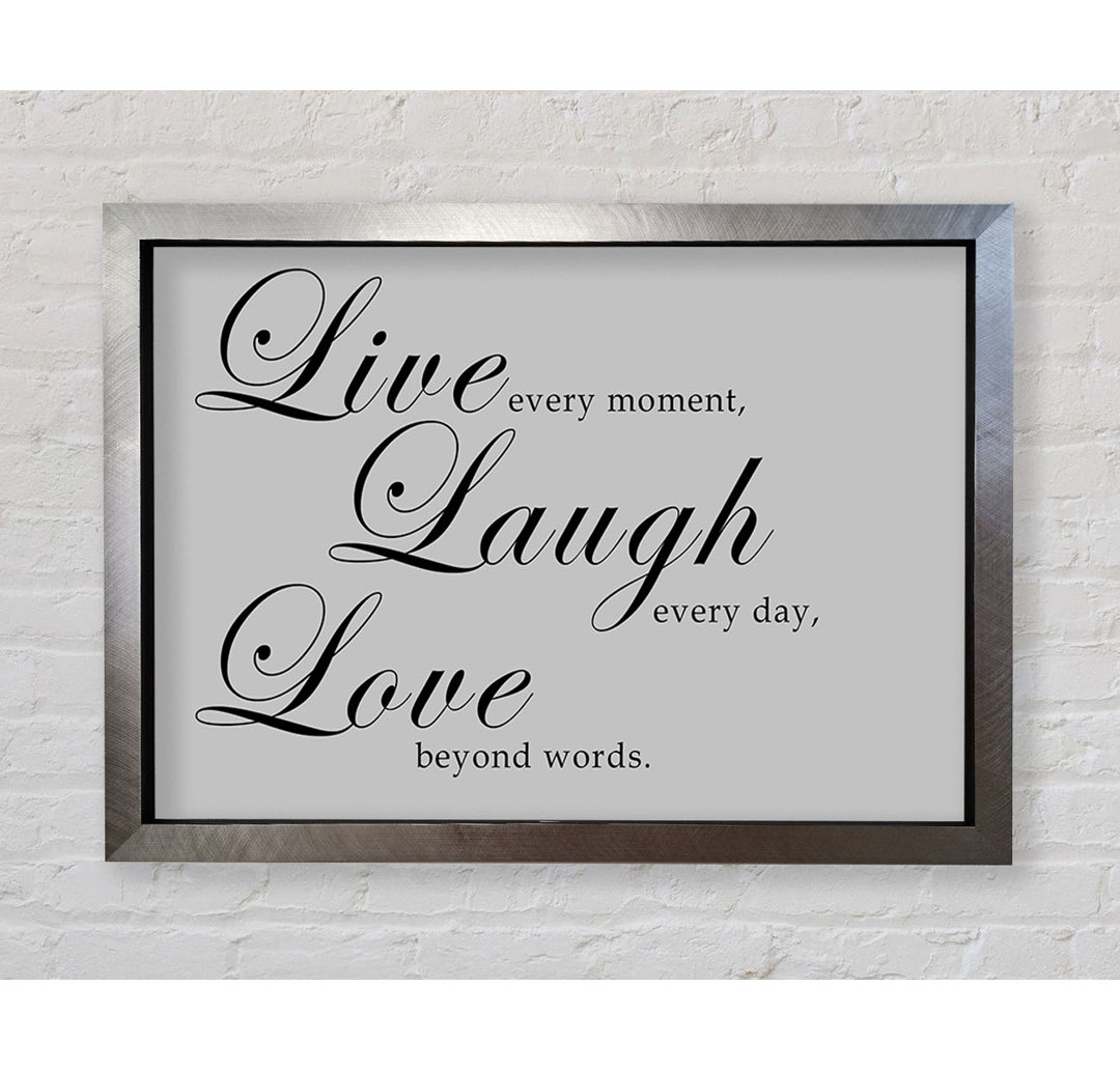 Love Quote Live Laugh Love 2 - Single Picture Frame Art Prints