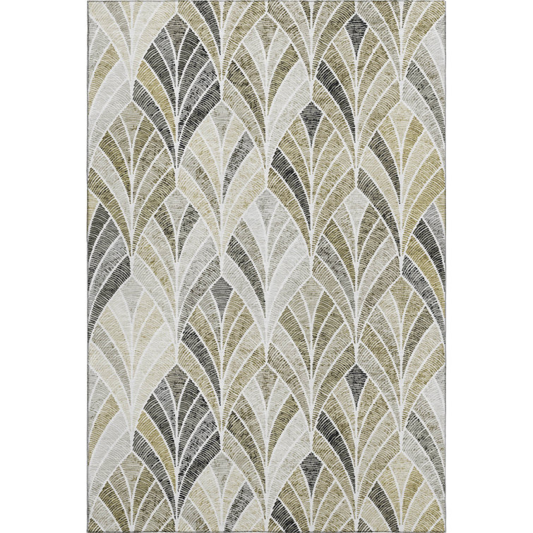 Premium Machine Washable Prisco Taupe Rug