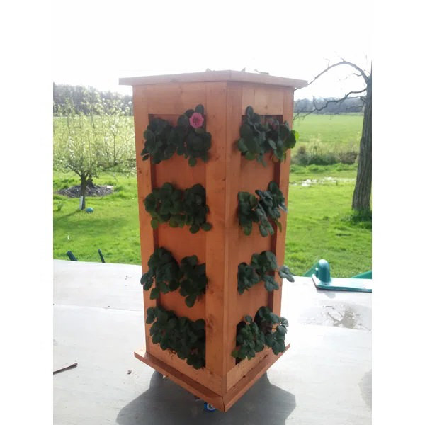 Pot de fleurs en bois