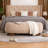 59.1" Upholstered Bench With Solid Wood Frame And Bentwood Legs, Fully Assembled