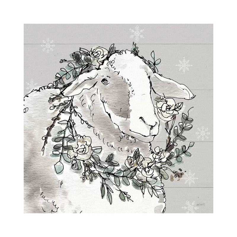 Modern Farmhouse XIII Snowflakes by Anne Tavoletti - Wrapped Canvas Print, 45.72 cm H x 45.72 cm W