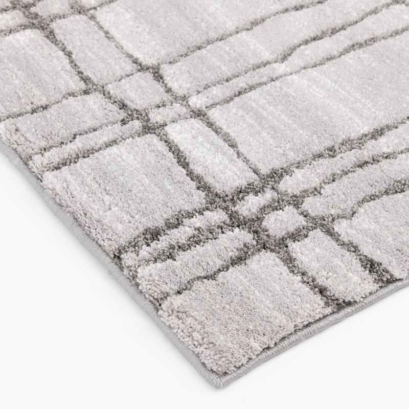 Orren Ellis Textures Vashinah Gray Area Rug, Rectangle 2' x 3'