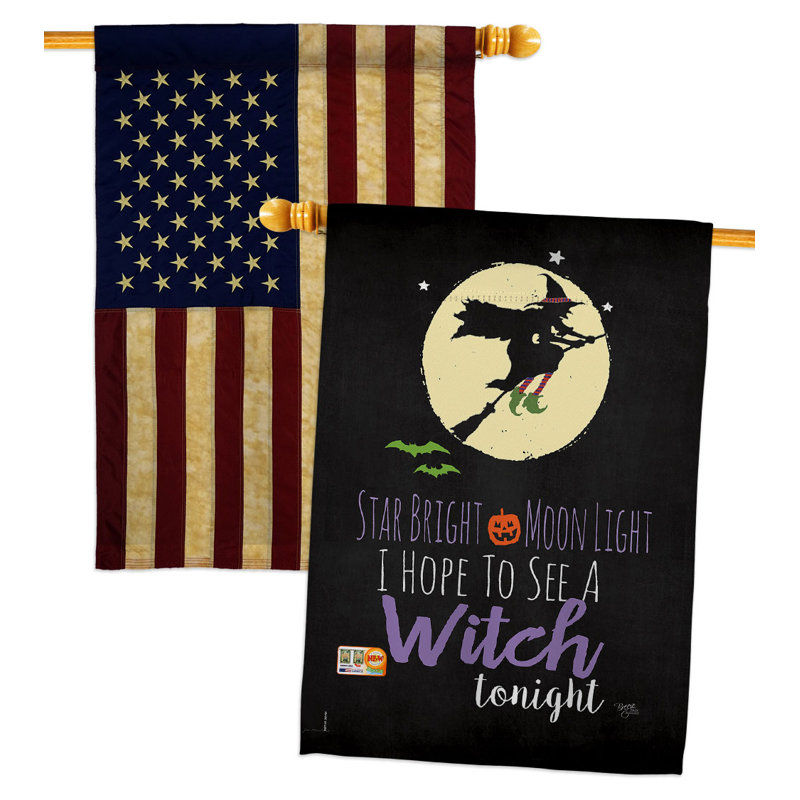 Drapeau de maison en polyester à 2 côtés Star Bright 40 x 28 po