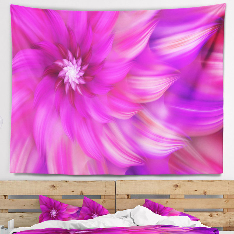 Tapisserie florale florale rose, H 78 po x l 92 po