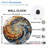 Spiral Mosaic Wall Clock with Colorful Tiles Art - 12'' Modern Glass Wall Clock
