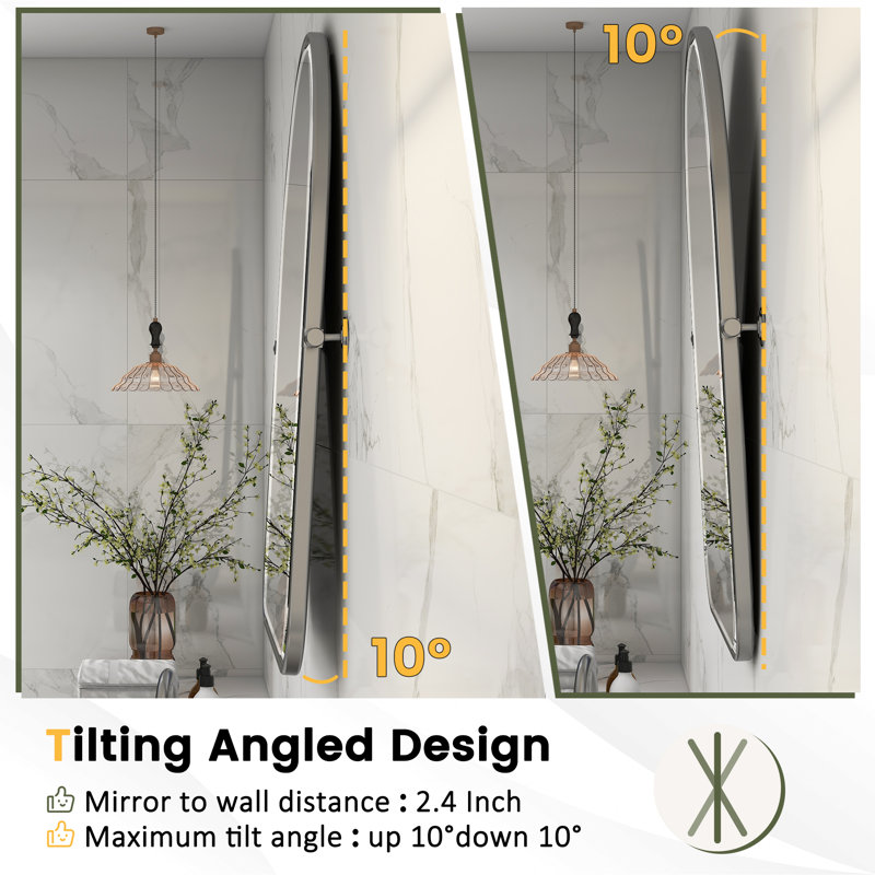 Braley Metal Arch Wall Mirror, 36" x 24"