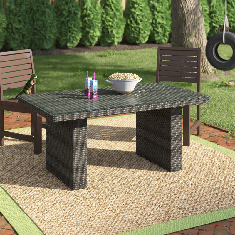Asti All-Weather Wicker Outdoor 26"H Cocktail Table