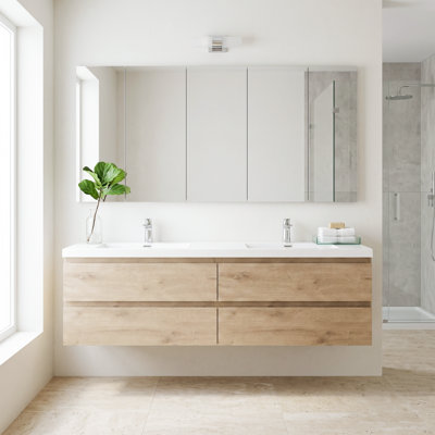 Meuble-lavabo flottant avec lavabo