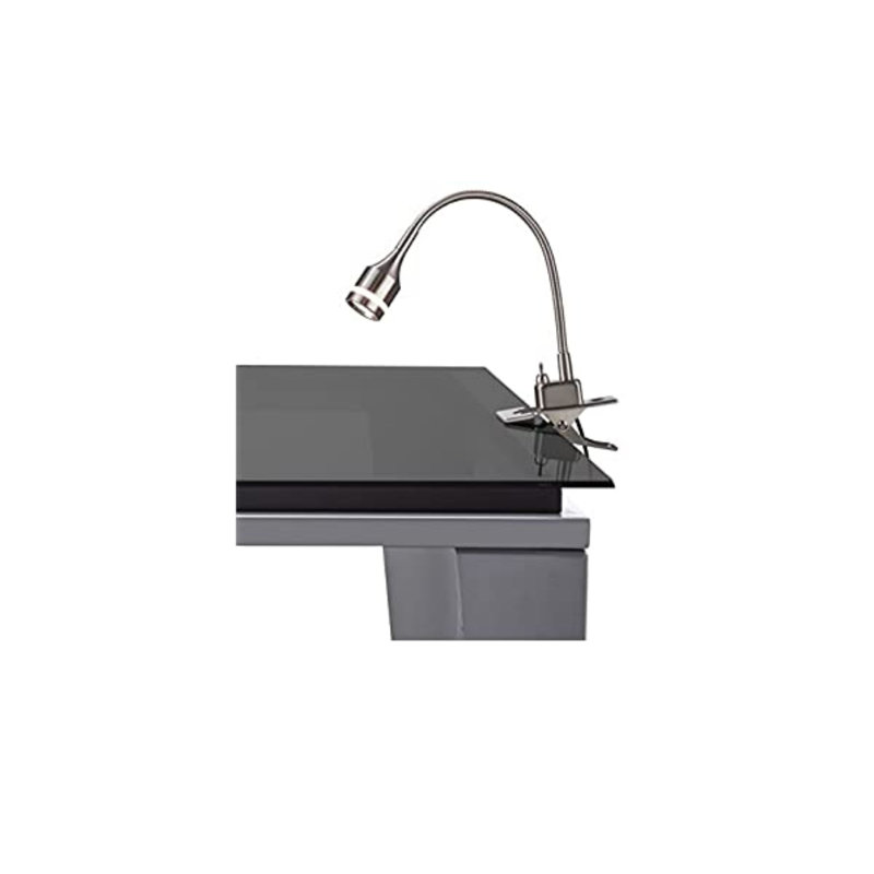 Lampe à pinces noires 14,5", Argent