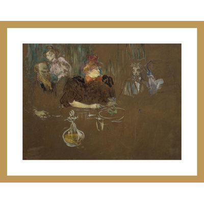 «À la table de M. et madame Natanson» par Henri de Toulouse-Lautrec, impression giclée encadrée